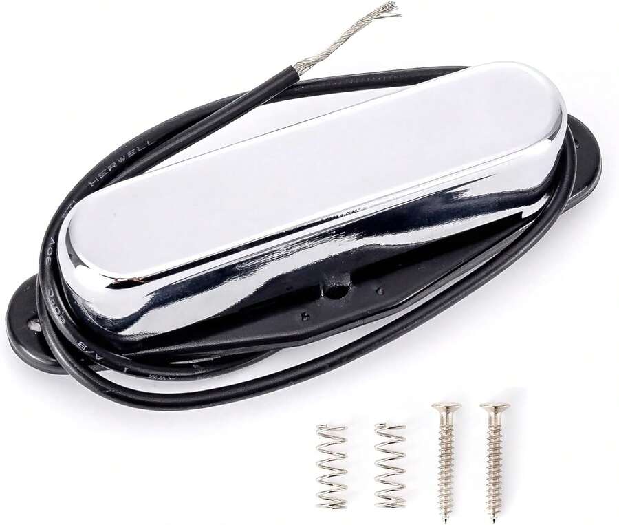 Swhmc Telecaster Neck Pickup, Single Coil High Output Guitar Pickup With Cover For Fender Squier Tele Electric Guitar Parts () - ColorA - View 1