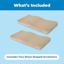 Catify Scratcher, Fun Interactive Scratchers, Posts, Poles, Claw , Furniture Saver Indoor Support Natural Behaviors Heavy Duty - 5 Pack Round, 10x 10 Inch - Wave(2 件裝) - 查看 4