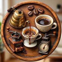 9pcs Coffee Love Letter Magnets, Capturing Tranquil Moments Of Daily Romance, Suitable For Refrigerator, Kitchen, Home Decor - A - View 1