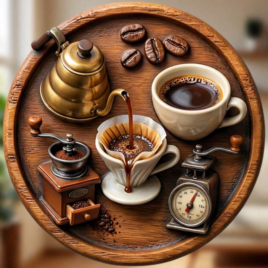 9pcs Coffee Love Letter Magnets, Capturing Tranquil Moments Of Daily Romance, Suitable For Refrigerator, Kitchen, Home Decor - A - View 1