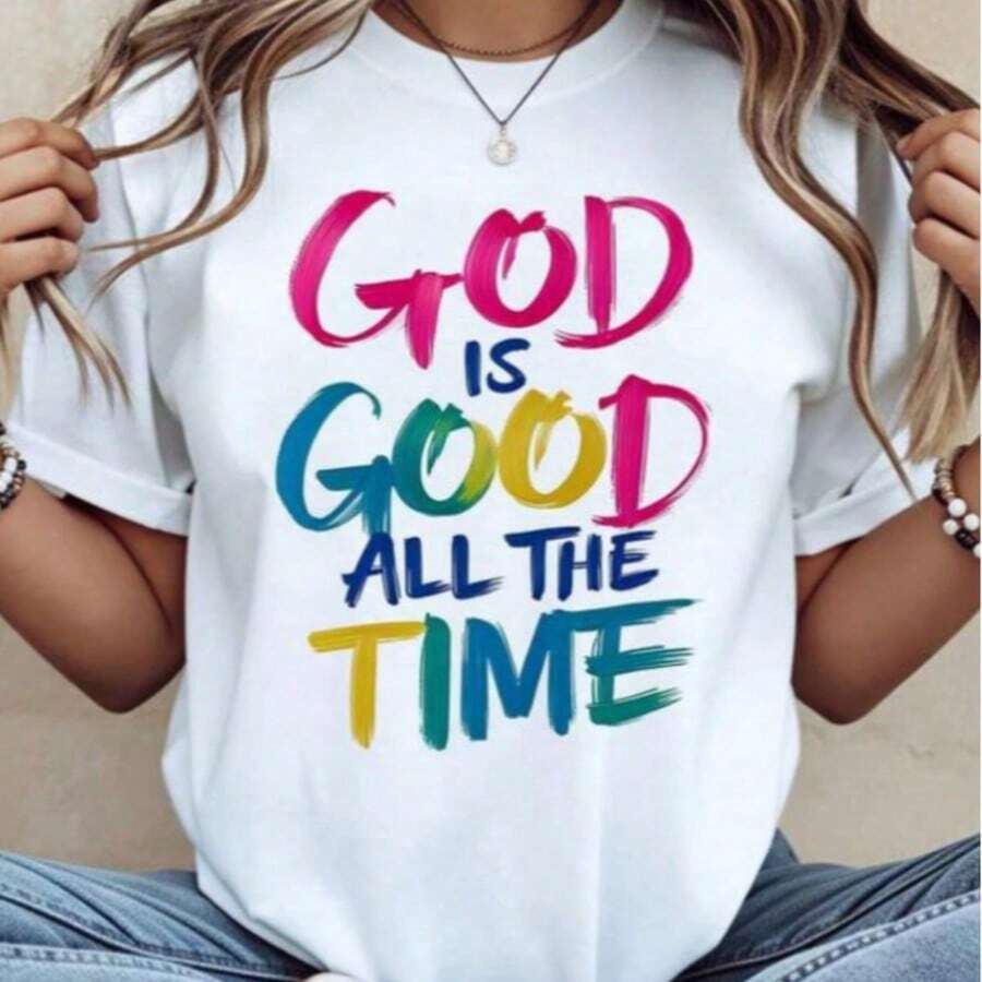 Dios siempre es bueno - Camiseta con diseño de "Top casual de verano" - Blanco - Ver 1