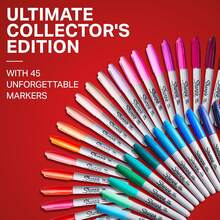 SHARPIE - Ultimate Cosmic Color Collection Permanent Markers, Fine And Ultra Fine Tips, Assorted Colors, 45 Count - sliver-8pcs - View 5