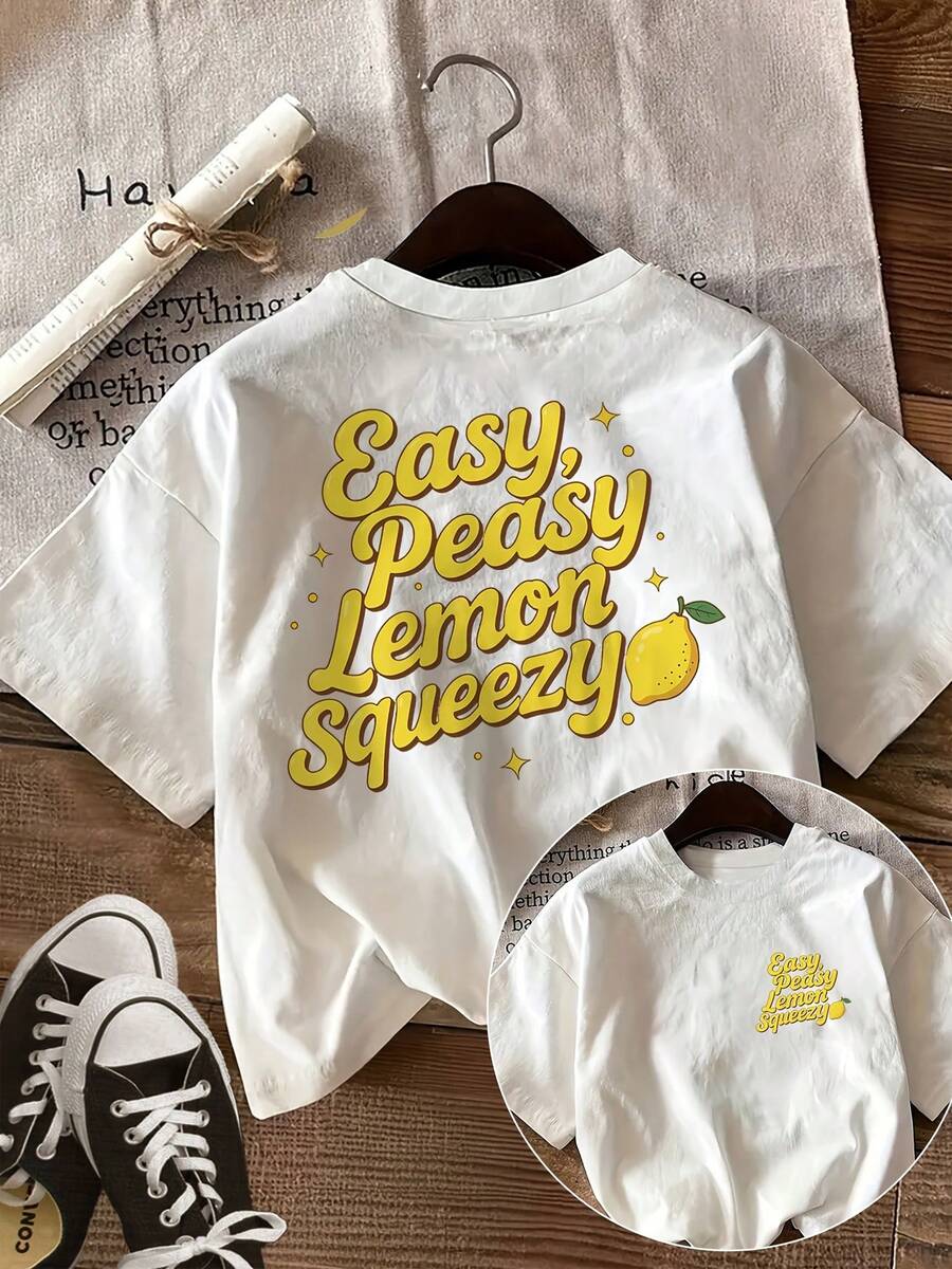 % algodón, estilo direccional T02 1658 Camiseta de Cuello Redondo con Estampado de Letras a Doble Cara, Estilo Deportivo Casual para Mujer, Manga Corta para Primavera y Verano, Adecuada para Todas las Temporadas, Se Puede Usar como Capa Interior en Primavera y Otoño o en Verano, Unisex, Perfecta para Novias, Algodón de Alta Calidad, Top de Estilo de Marca Moderno. - Blanco - Ver 1