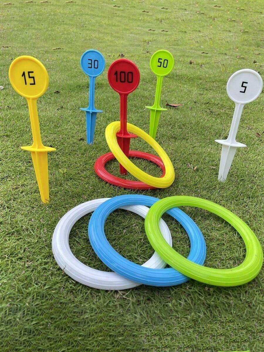 10pcs Outdoor Beach Sports Toys, Lawn Game Equipment, Numbered Toss Rings, Fun Interactive Family Game, Birthday Party Gift - Durable PP Material, Red, Green, Blue, Yellow, White Beach Accessories - View 1