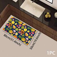 1pc Colorful Fruit Pattern Printed Rug, Long Doormat Series, Suitable For Living Room, Laundry Room, Bathroom, Kitchen, Bedroom - Multicolor - View 15