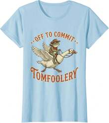Let's Do Silly Things - Funny Sarcastic Frog T-Shirt Cottagecore Style - Pastel Blue - View 4