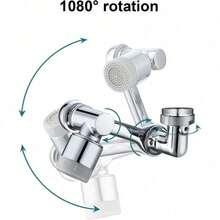Rotating Faucet Extension Tube Splash-Proof Faucet Extension Tube Rotating Faucet Multi-Function Arm Rotatable Bathroom And Kitchen Faucet Replacement Part - A - View 5