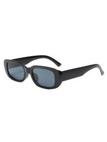 1 Pair Rectangle Classic Women's Fashion Vintage Ins Style Neutral Glasses - 黑色 - 查看 2