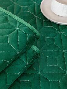 1pc Green Solid Color Diamond Pattern Sofa Cushion, Anti-Slip Durable And Wear-Resistant, Suitable For Pets, All-Season Use - Dark Green - View 6