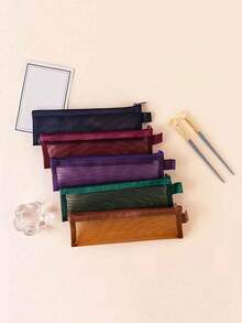 Tas Tempat Kuas Makeup Jaring Nilon Tahan Lama, Pilihan Warna Beragam, Jendela Transparan, Kapasitas Besar, Penyimpanan Lipstik, Kantong Multifungsi untuk Pensil Alis, Kuas Makeup, Maskara dan Kosmetik, Kotak Kuas Makeup Mini Portabel, Perlengkapan Perjalanan, Tas Serbaguna, Kantong Transparan, Cangkang Dapat Dicuci, Bahan Bernapas, Tas Makeup, Penata Rias, Pecinta Kecantikan - MultiWarna - View 3