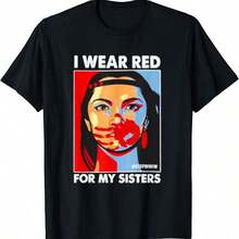 I Blush For My Sister, Stop MMIW T-Shirt. - 黑色 3 - 查看 6