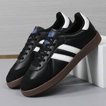 Nuove scarpe da allenamento unisex con lacci per donne, scarpe da donna taglie forti, scarpe sportive casual versatili di moda moderna per uso all'aperto, in strada e nel campus, scarpe da coppia - nero - Visualizzare 7