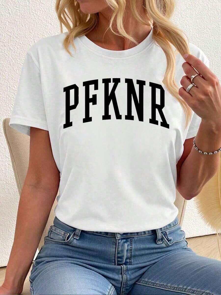 PFKNR Puerto Rico Boricua Summer T-Shirt, 100% Cotton, For Women, Casual Short Sleeve Crew Neck T-Shirt - 白色 - 查看 1