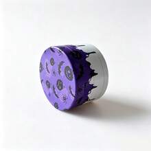 1 pieza, Molinillo de metal de 63mm, diseño de murciélago y calabaza en morado y negro, accesorio para fumar portátil y fácil de limpiar - Ver 10