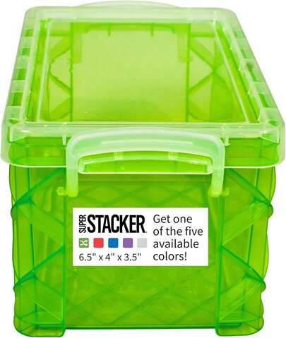 Stacker Index Card Box, 3 X 5 Inch Index Cards File Box, Note Holder, Index Card Holder, Photo Boxes Storage, 3x5 Index Cards, Recipe Box Holder, Assorted Colors, 1 Count
