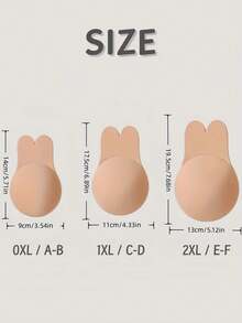 2pcs Women's Push-Up Invisible Breast Petals - Strapless Invisible Nipple Covers, Reusable Adhesive Breast Pads, Rabbit Design, Comfortable Support Nipple Covers - A - View 5