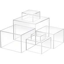 1/6pcs Acrylic Buffet Display Stand, Food Display Rack, Suitable For Buffet Table, Hollow Bottom Dessert Cube Box, White Cube Desktop Storage Rack Storage Box, Suitable For Dessert And Cake Display In Parties, Weddings And Other Holidays - Multicolor - View 14