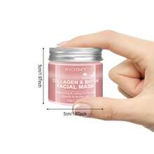 XIOIMY Collagen & Biotin Face Mask - Alcohol-Free, Deep Moisturizing, Enhancing Skin Elasticity, Brightening And Radiant Complexion, Collagen Face Mask - Pink - View 11