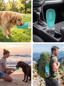 Pet Feeding Cup, Leak Proof Portable Pet Water Bottles For Dogs, Puppy Water Dispenser With Drinking Feeder For Travel(300ML) - Multicolor - View 10