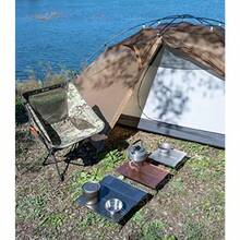 iClimb Solo Mesa Plegable Ultraligera Compacta para Mochilero Camping Senderismo Playa Picnic S - Gunmetal - Ver 7