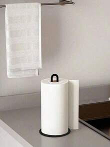 1pc Premium Gold/Black/Silver, Multiple Colors Available, Multi-Functional Kitchen Paper Towel Holder, Plastic Wrap Dispenser, Bathroom Storage Rack, Premium Tissue Box Cover, Desktop Decor, Holiday Gift, Home Life/Kitchen/Desktop Decor And Kitchen Tools/Tissue Box And Paper Towel Holder - Multicolor - View 4