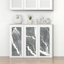 OUTANA 10pcs/0.9㎡ Deep Gray Marble Pattern Ceramic Tile Stickers, Waterproof Aluminum Composite Board, Self-Adhesive Wallpaper For Wall Renovation And Decoration, Suitable For Valentine's Day, Wedding, Birthday - FZZH567 - View 6