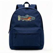RHUAGYP 1pc Colorful Fish Shape Embroidered Patch, Vivid Trout/Salmon Graphic, Natural Animal Design, Iron-On Or Sew-On Badge, Suitable For Backpack Decoration - Multicolor - View 6