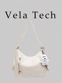 Bolso de hombro de gran capacidad con textura mate retro Merlard 2025, bolso de playa de alta gama, bolso de compras, bolso único con textura, bolso cruzado con cremallera y doble correa - Blanco - Ver 1
