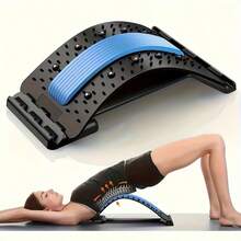 4-Level Adjustable Back Stretcher And Posture Corrector. Ergonomic Lumbar Support With Massage Function, Handles, Suitable For Upper And Lower Back, For Office, Car, Home Use. Back Stretcher, Posture Correction, Durable Structure - Multicolor - View 3