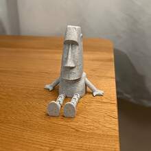 3D Movable Moai Statue Sculpture, Warm Home Decor, Desktop Focal Point, Symbol Of Love, Suitable For Anniversary, Wedding, Valentine's Day Gifts, Applicable For Living Room And Bedroom Desk Decoration - Statue - View 8