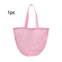 1pc Pink/Blue/Green/Yellow Shell Bag, Summer Party Handbag, Seashell Mesh Tote, Colorful Beach Storage Bag, Mesh Seashell Collection Bag, Beach Party Items Storage Bag, Shell Mesh Bag, Seashell Handbag, Suitable For Summer Party Items Storage, Gift For Her/Him, Shell Seashell Bag - J-Multicolor - View 10