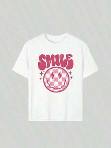 Sold Separately, Not A Three-Piece Set. Women's Vintage American-Style Printed T-Shirt, Soft And Comfortable, Available In Various Styles. Three Designs To Choose From. Made From 100% Pure Cotton, It's Ideal For Working Out, Everyday Wear, Vacations, School, The Office, And Parties. - 白色 - 查看 2