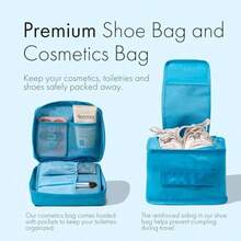 Carrywell - Cubos de embalaje para maletas y equipaje de mano bolsas organizadoras de equipaje para ropa y artículos esenciales de viaje 8 unidades (no fabricado en China - Azul - Ver 4