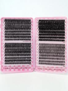 Bộ dụng cụ nối mi D-Curl 640 sợi, mi giả dạng chùm 30D/40D/50D, mi giả rời hỗn hợp 5-16mm, bao gồm keo dán mi, dung dịch làm kín, nước tẩy trang, nhíp, dùng để tự nối mi tại nhà. - màu đen - Xem 6