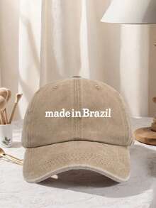1 個中性復古「Made In Brazil」棒球帽,可調節設計,適合戶外活動、旅行和跑步 - 多色 - 查看 6