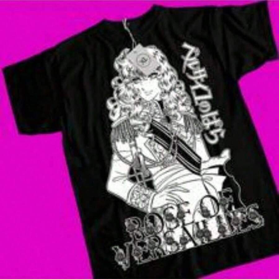 Camiseta Unisex Retro Anime "Rose Of Versailles Lady Oscar", Camiseta de Manga.jpg - Negro - Ver 1