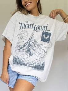 Camiseta con diseño de postal "Night Court" de Canadá, nueva de 2026 |   Camiseta Velaris con licencia oficial, mercancía de los libros ACOTAR y ACOMAF, cuello redondo informal, tela ligeramente elástica, corte regular, diseño estampado, elección perfecta para mujeres. - Negro - Ver 6