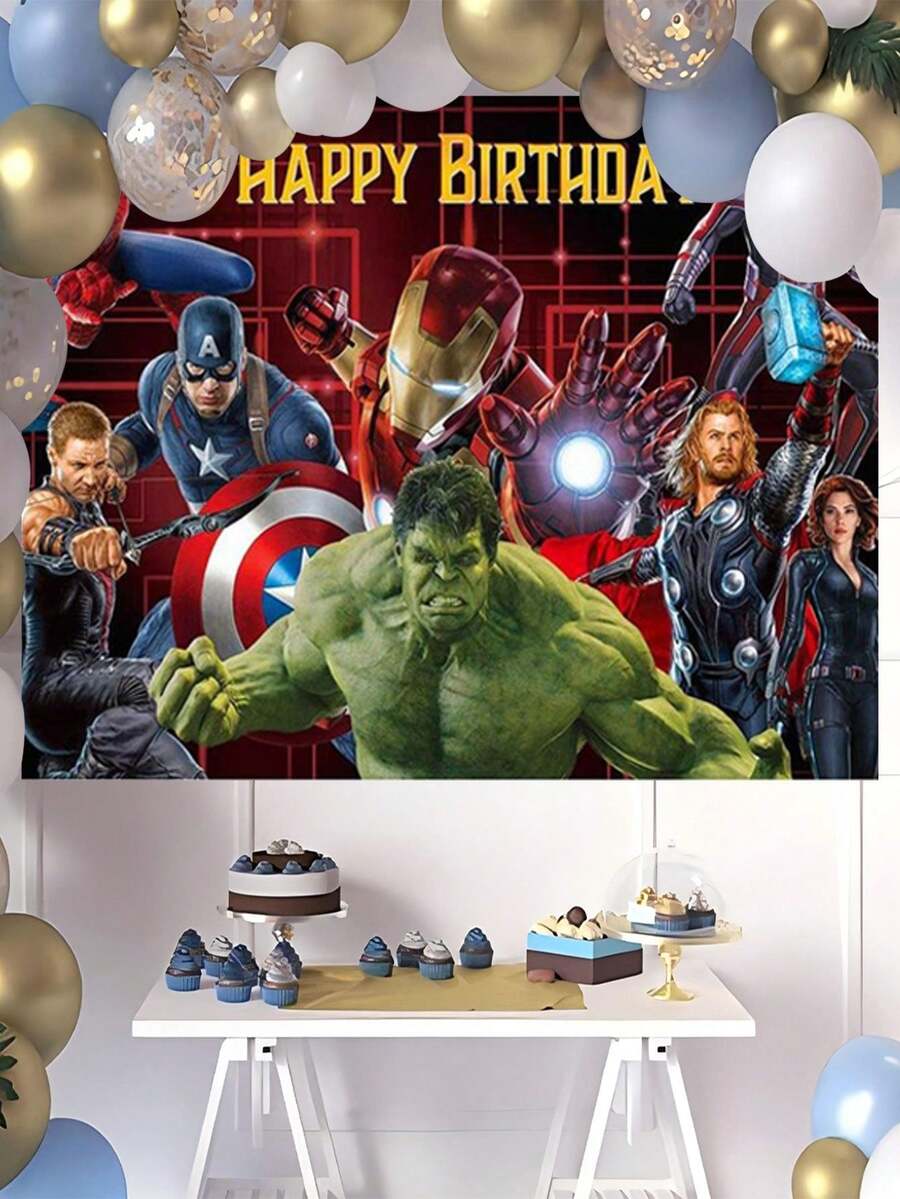 Marvel 漫威主题生日派对装饰品,蜘蛛侠元素贯穿始终。生日横幅采用防水耐用材料制成,方便拍照,适用于生日派对和主题活动布置。 - 多款 - 查看 1