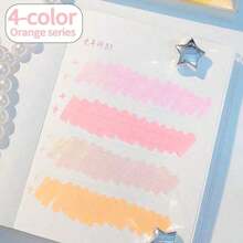 4pcs Set Bright White Soft Fluorescent Highlighter Pens, Vivid Colors, Sharp Tips, Made With High-Quality Glitter Ink, Suitable For Diary, Painting, Note-Taking And Art Creation; Long-Lasting Office & Study Supplies. - Sets - View 5