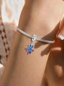 1pc Betta Fish Pendant, Suitable For DIY Bracelets, Necklaces And Other Jewelry Making, Perfect Gift For Women - Beads - View 5