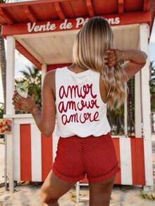 LUNE Top Casual de Talla Grande con Estampado Tropical, Ideal para Actividades de Ocio Diarias. - Blanco 2 - Ver 4