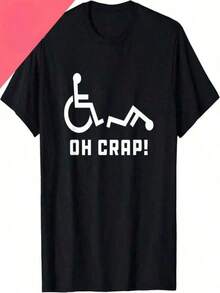Camiseta con Humor Divertido sobre Sillas de Ruedas para Personas con Discapacidad, Camisetas Gráficas, Ropa para Hombre, Camisetas, Ropa Urbana - Negro - Ver 6