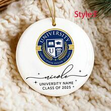 1pc Graduation Gift, Master's Or Doctoral Degree Acrylic Commemorative Decor, Suitable For Gifting To Graduating Daughter, Son, Sister, Christmas, Graduation Memento, Customizable With Name For Personalized Graduation Gift, Customizable High School Graduation Memento, Customizable 2026 Graduation Cap Decor - F-graduation Cap Ceramic Ornament - View 9