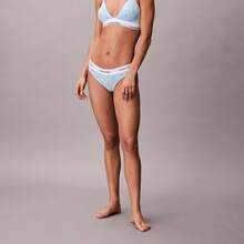 Calvin Klein Icon Cotton Modal Lightly Lined Triangle Bralette QF8498 - Diamond Logo Antarctic Blue - 查看 4