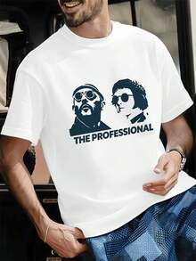 M E N's Streetwear-Style Graphic T-Shirt, Made Of Quality Fabric, I Nspired By Street Hip-Hop, Comfortable, Durable And With A Unique Graphic PrI Nt. - Black - View 1