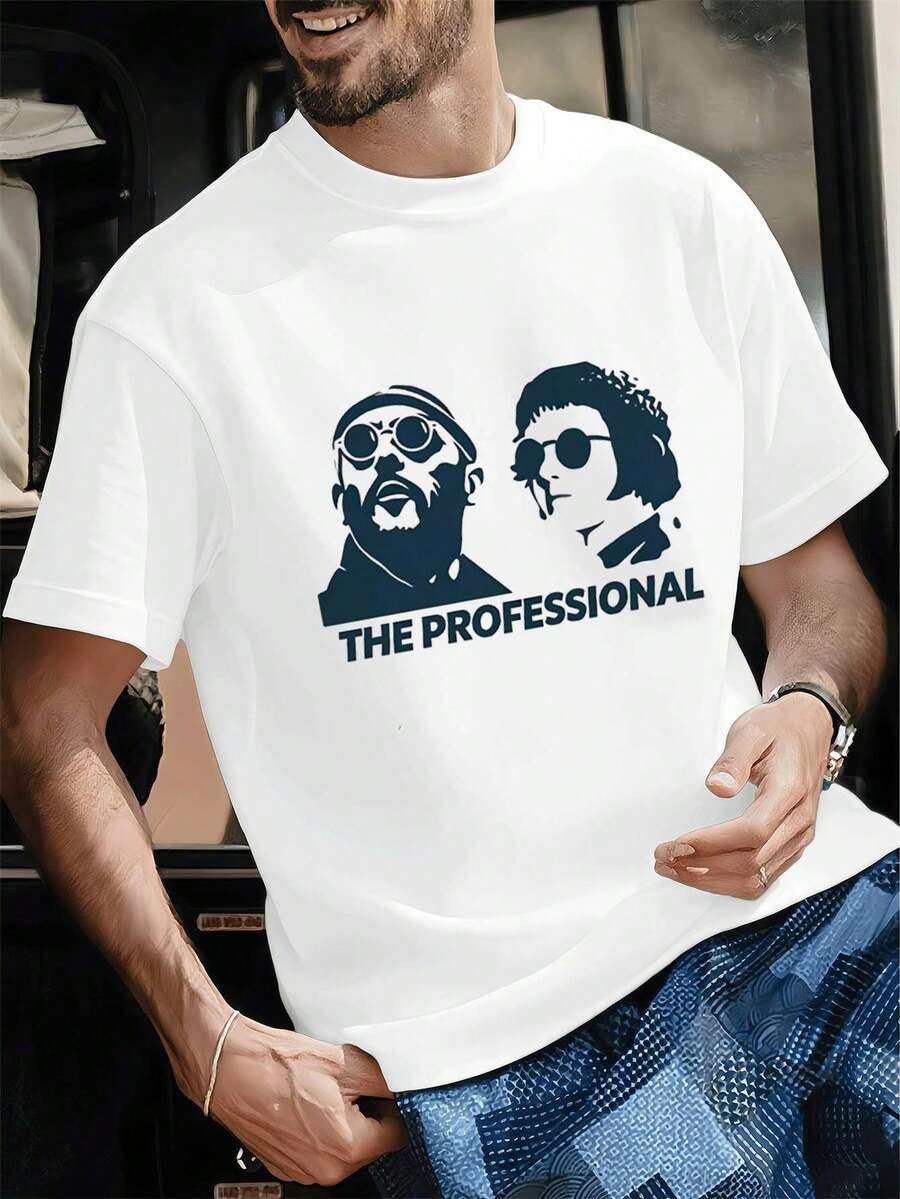 M E N's Streetwear-Style Graphic T-Shirt, Made Of Quality Fabric, I Nspired By Street Hip-Hop, Comfortable, Durable And With A Unique Graphic PrI Nt. - Black - View 1