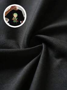 1 Women's Blouse, Beautiful Blouses For Women, Women's Clothing Sets, Anime Zoro, 180G, Black And White Sword Design, High Quality Print On Round Neck, Basic Loose Fit, Breathable, Versatile, Machine Washable, Comfortable, Size S ~ 3XL, Ideal For Casual Daily Wear, Sports, Summer Essential. - 黑色 - 查看 6