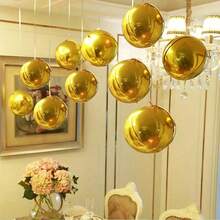 10pcs/Set 10-Inch 4D Round Foil Balloons, (Gold, Silver, Black, Red, Rose Gold, Pink) Suitable For Birthday, Wedding, Party Decoration Balloons - Multicolor - View 6