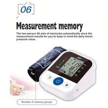 Large Screen Upper Arm Blood Pressure Monitor Comfortable Cuff Accurate Reading Household Health Checking Instrument For Family - Black - View 7