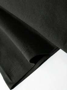 1 pieza de playera  para hombre y mujer, 100% algodón puro, cuello redondo casual con estampado, manga corta transpirable para uso diario, dise?o con estampado de cumplea?os para mujeres - Negro - Ver 5